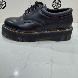 DR MARTENS LEATHER BLACK SHOES